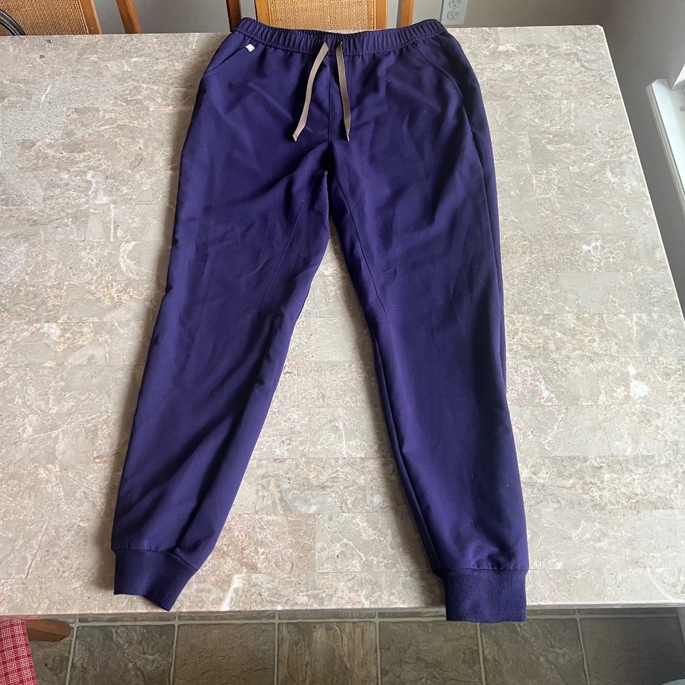 Figs Men's Scrub Top Purple Tall Large
